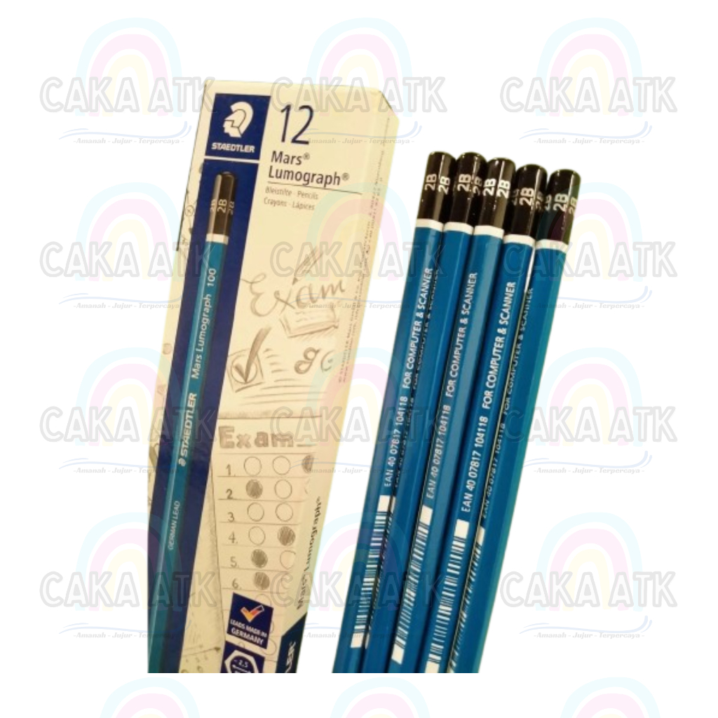 [ ขายปลีก ] STAEDTLER Mars Lumograph 2B Pencil / 2B Pencil for Computer / Original Test Pencil Retai
