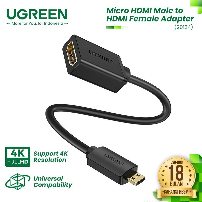 สาย Micro HDMI to HDMI 2.0 UGREEN 20134 สาย 22cm