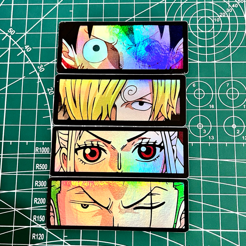 สติ๊กเกอร์โฮโลแกรมอนิเมะ || สติ๊กเกอร์ตบอนิเมะวันพีซ naruto Hunterxhunter demon slayer aot