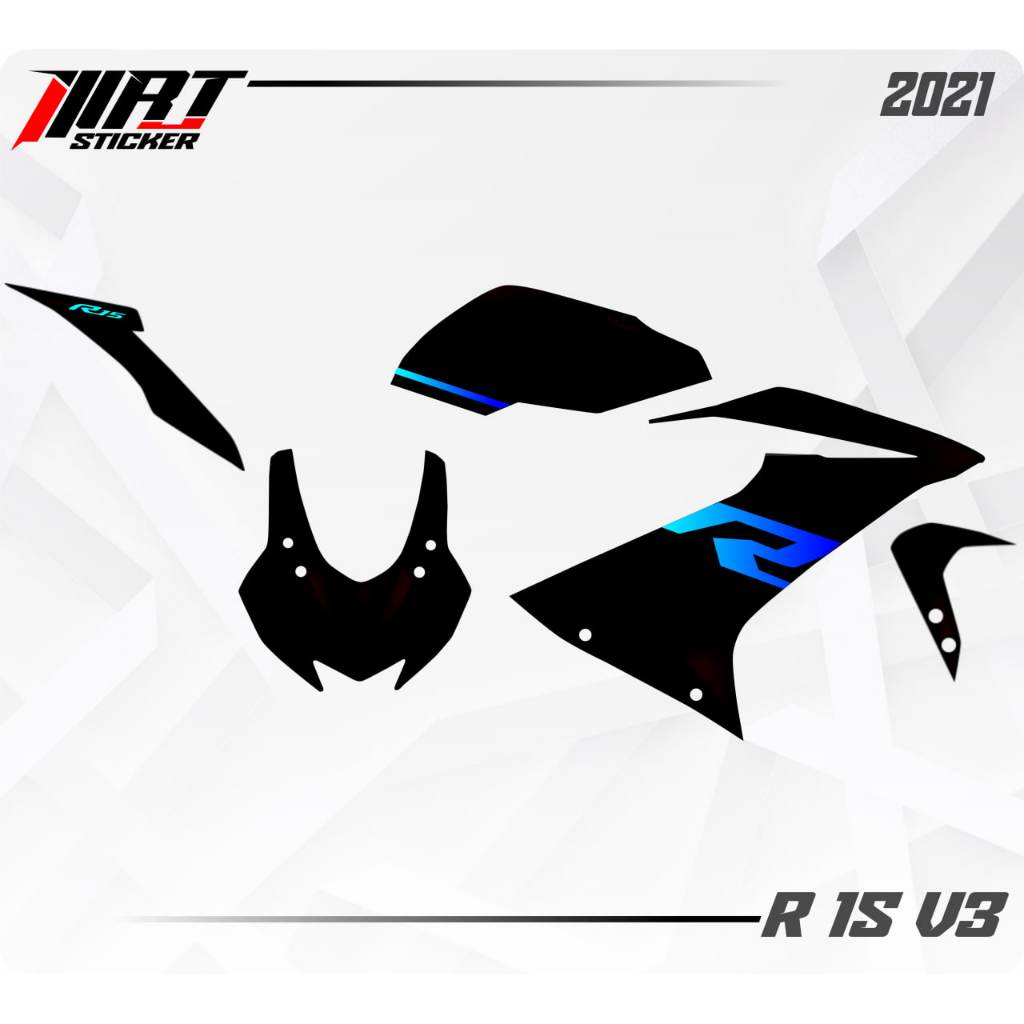 R15 Striping - สติ๊กเกอร์ใส R15 v3 เรียบง่าย (ตัดแล้ว)