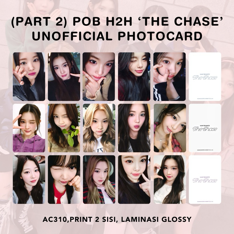 [ตอนที่ 2] POB HEART2HEARTS THE CHASE Unofficial Photocard Jiwoo Carmen Juun A-Na Stella Ye-On Yuha 