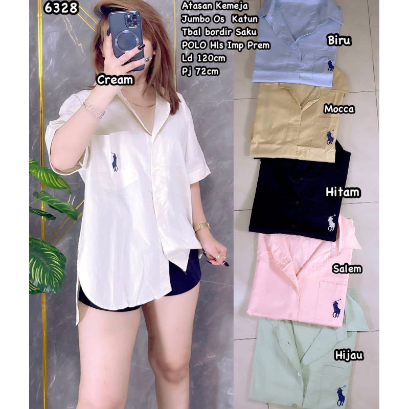 KATUN 6328 เสื้อคอตตอนจัมโบ้ มีกระเป๋าโปโล Hls Imp