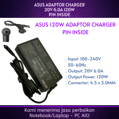 ASUS 20V 6A Zenbook Vivobook Pro UX564EH UX564EI UX564PH M3401QC OLED M7400QC M7400QE N7400PC 15 OLE