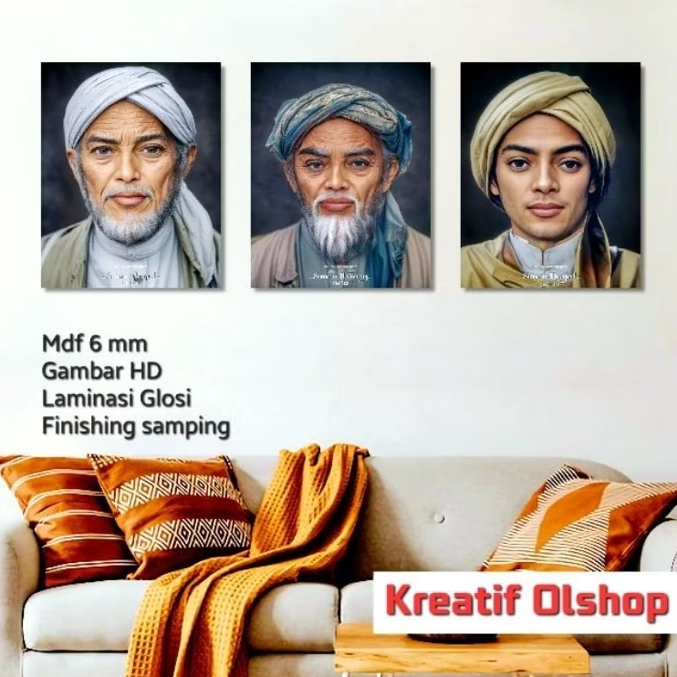 3D WALISONGO IMAGE, DECORTATION, 3D WALL DECORTATION, UNIQUE, AESTTHETIC