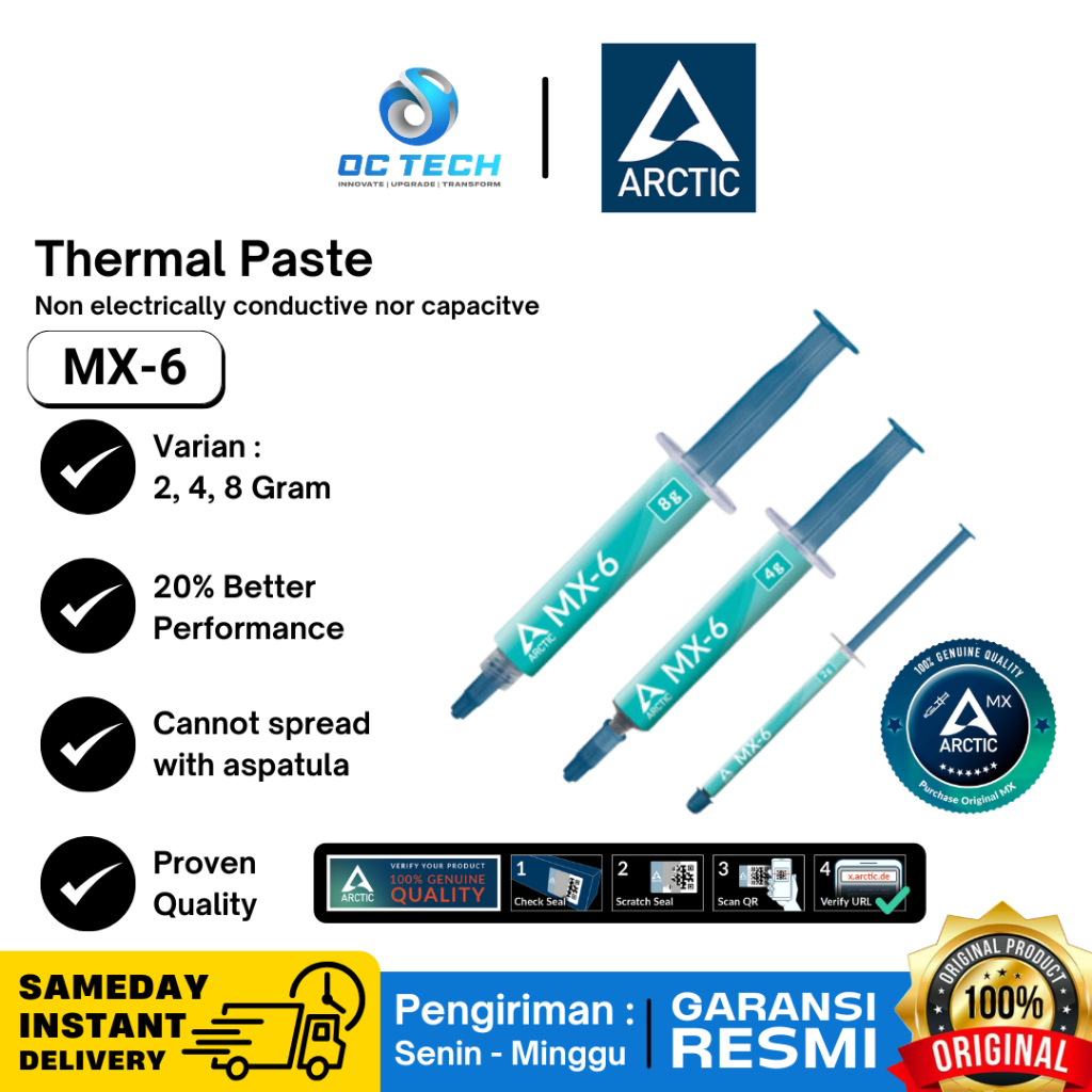 Arctic MX6 MX-6 Thermal Paste Processor 4g 4 Gram ULTIMATE Performance Original Official