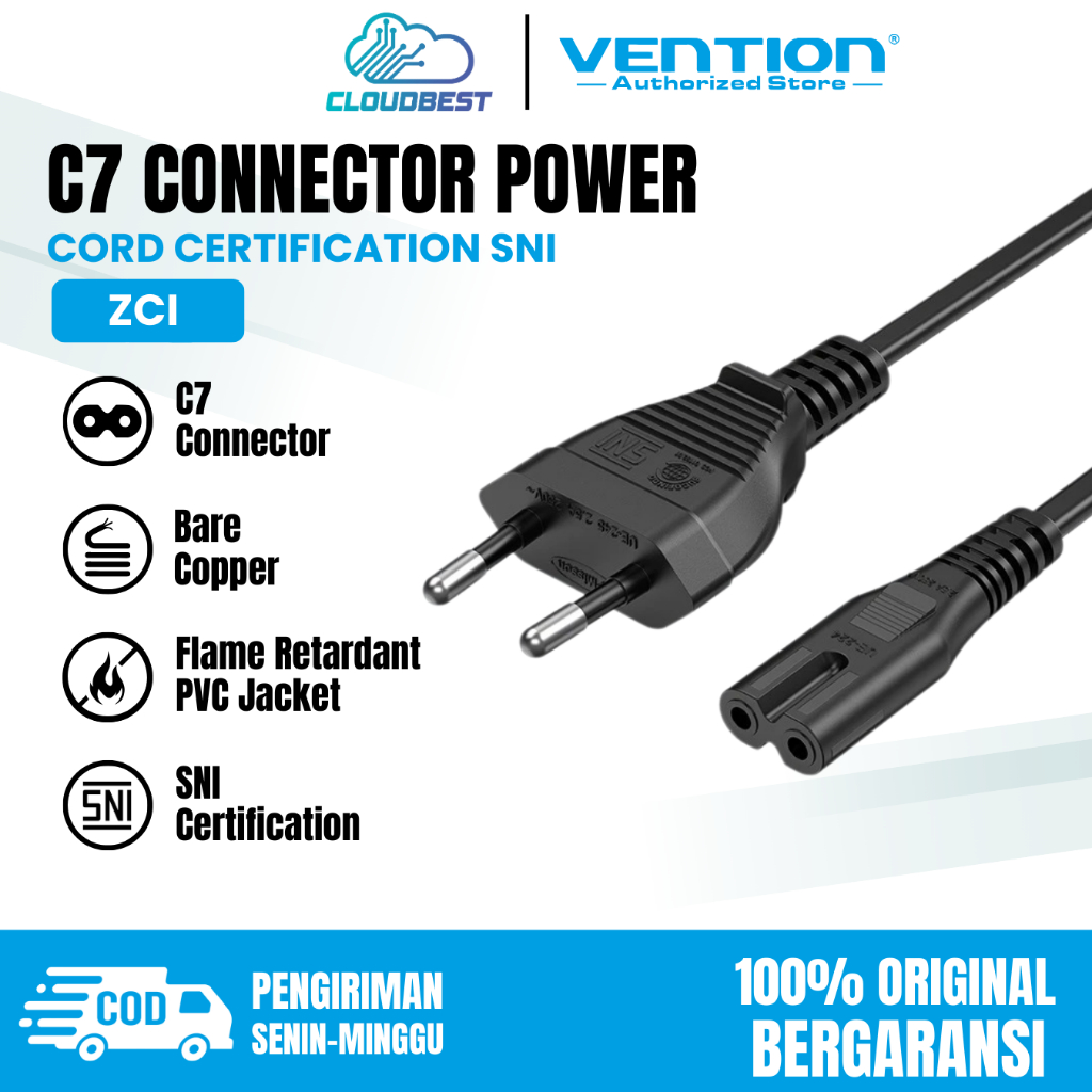 Vention C7 Printer Power Cable Connector Figure 8 สาย Ac