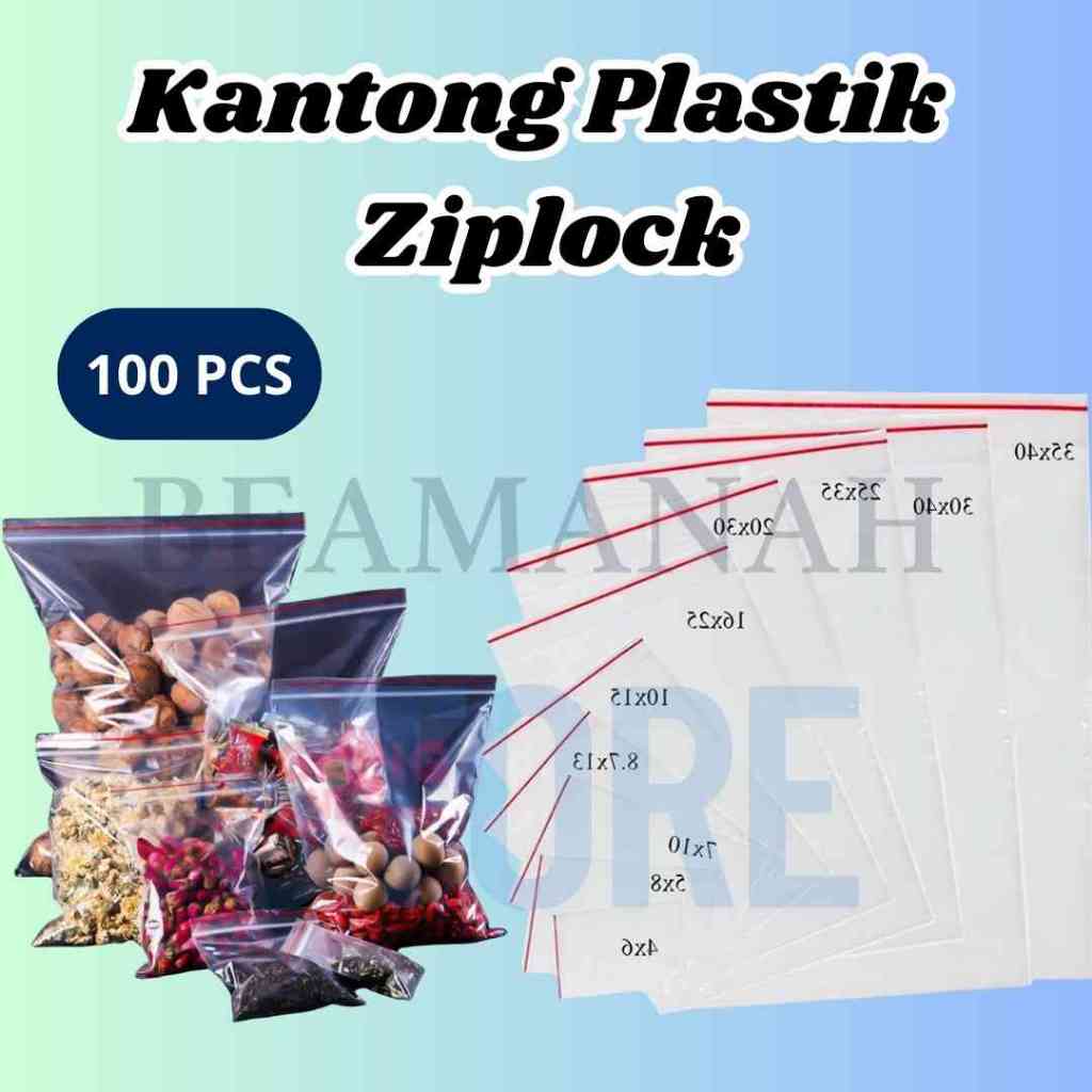 ถุงซิปล็อค คลิปถุงพลาสติก 20x30, 15x10,17x11,20x11, 20x12,25x16x25 ซม. เครื่องซีล PE PP ใส