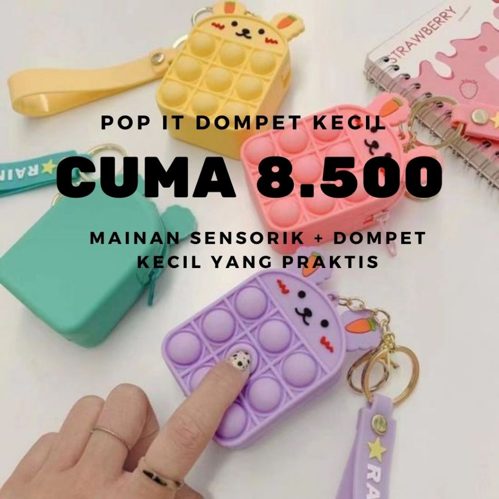 GANTUNGAN Pop It Small Bag / Cute Pop It Small Wallet / Pop It Mini Bag / Pop It Mini Wallet / Pop I
