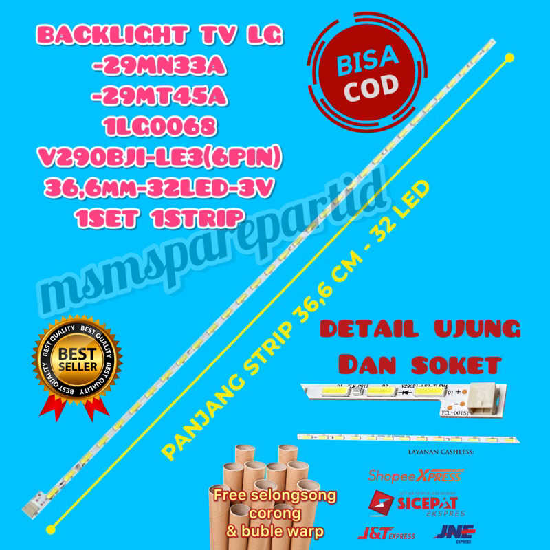 LG 29 นิ้ว TV BACKLIGHT 29MT48AF 29MT48F V290BJ1-LE3 (6PIN)