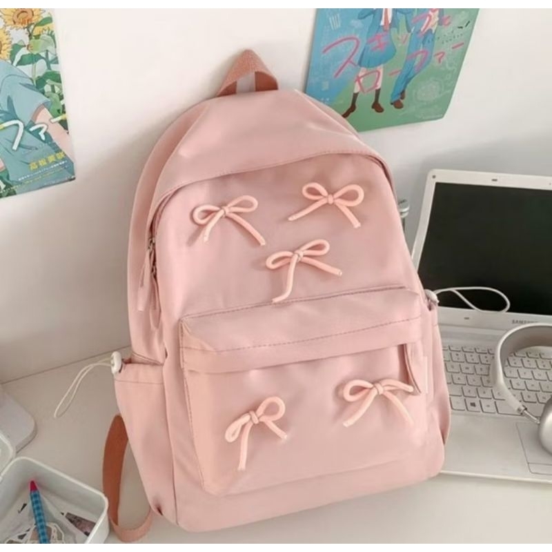 Casual College Backpack Womens Bag ล่าสุด Ts Backpack Rancel Fashion Korean Rancel Viral Modern Offi