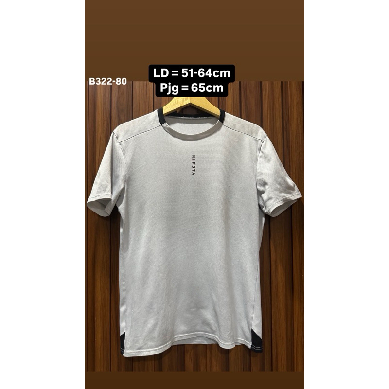 PRELOVED DECATHLON KIPSTA BASIC WHITE SPORTS JERSEY เสื้อยืดผู้ชายผู้หญิง [B322-80]