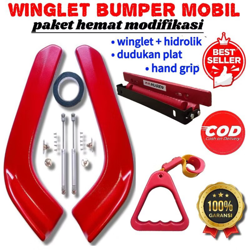WINGLET PROTECTOR BUMPER + HYDRAULIC + PLATE HOLDER + TOWINGSTRAP + HAND BUSWAYGRIP