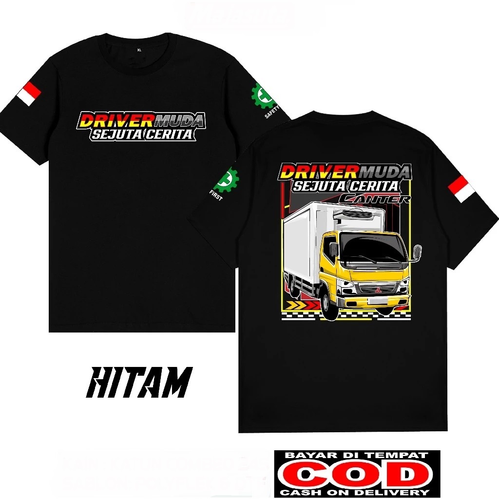 YOUNG CANTER BOX DRIVER เสื้อยืด - เสื้อยืด Distro พร้อม YOUNG DRIVER CANTER BOX คํา motif - เสื้อยื