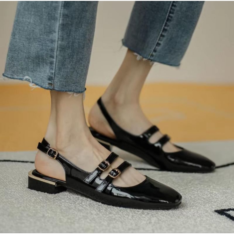 Vinnci Back Strap Flatshoes FREE BOX| รองเท้าส้นสูงปาร์ตี้อินเทรนด์ | รองเท้าแตะผู้หญิง | รองเท้าแตะ