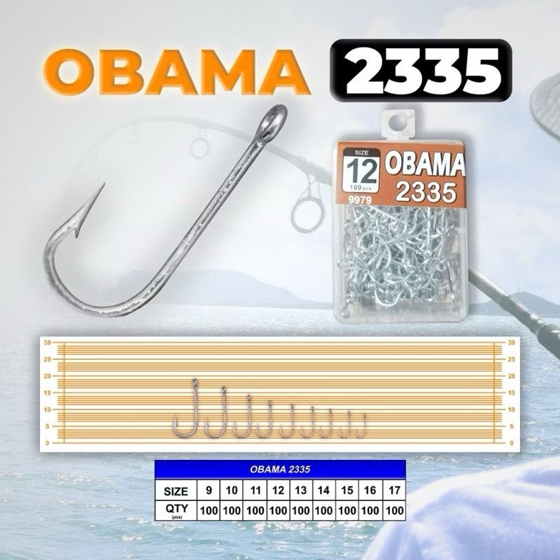MATA OBAMA RING 2335 กล่อง Round Bend Power Carbon Hooks Hook Obama 2335