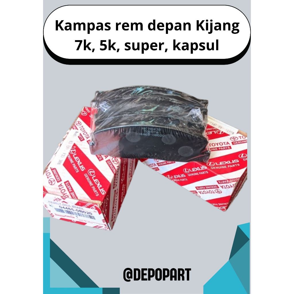 ผ้าเบรคหน้าสําหรับ Kijang 7K, 5K, Kijang Super, Kijang Kapsul
