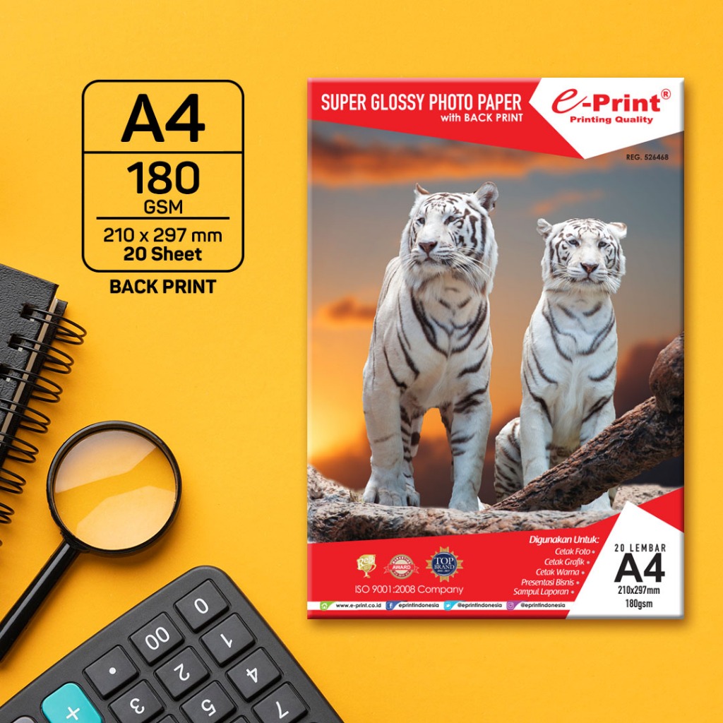 E-Print Glossy A4 (แพ็คอลูมิเนียม) 180GSM