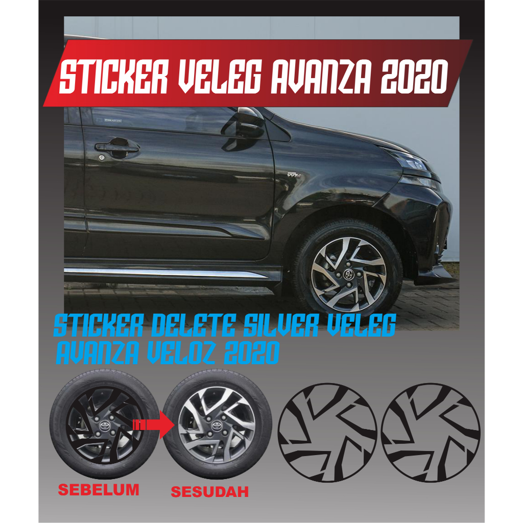 สติ๊กเกอร์ VELEG / สติ๊กเกอร์ DELETE SILVER VELOG / สติ๊กเกอร์ VELEG AVANZA VELOZ 2020
