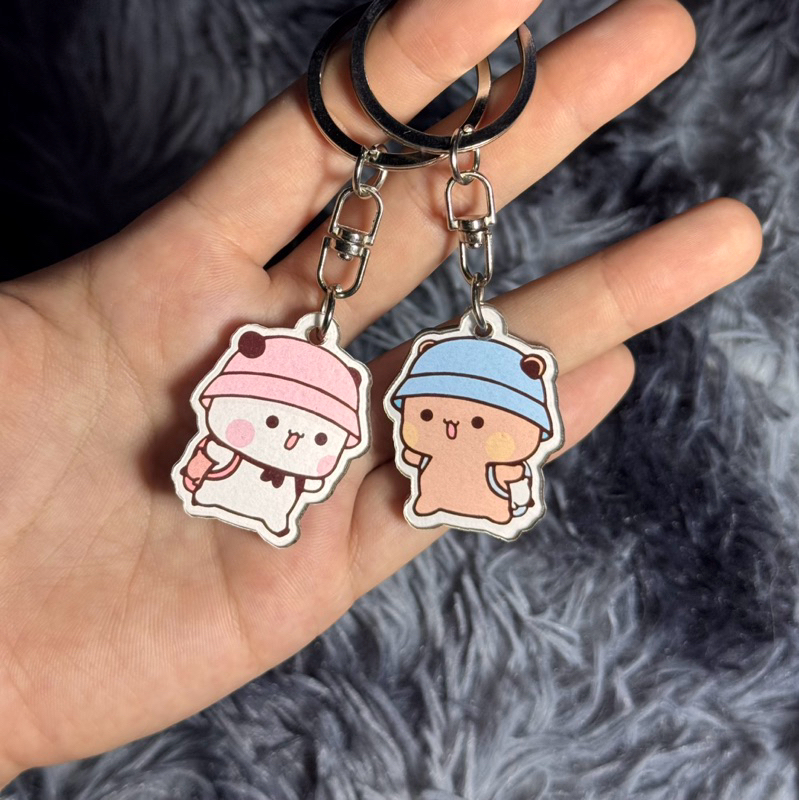 GANTUNGAN Bubu Dudu พวงกุญแจอะคริลิค, พวงกุญแจ Bubu Dudu, พวงกุญแจห้อยกระเป๋า