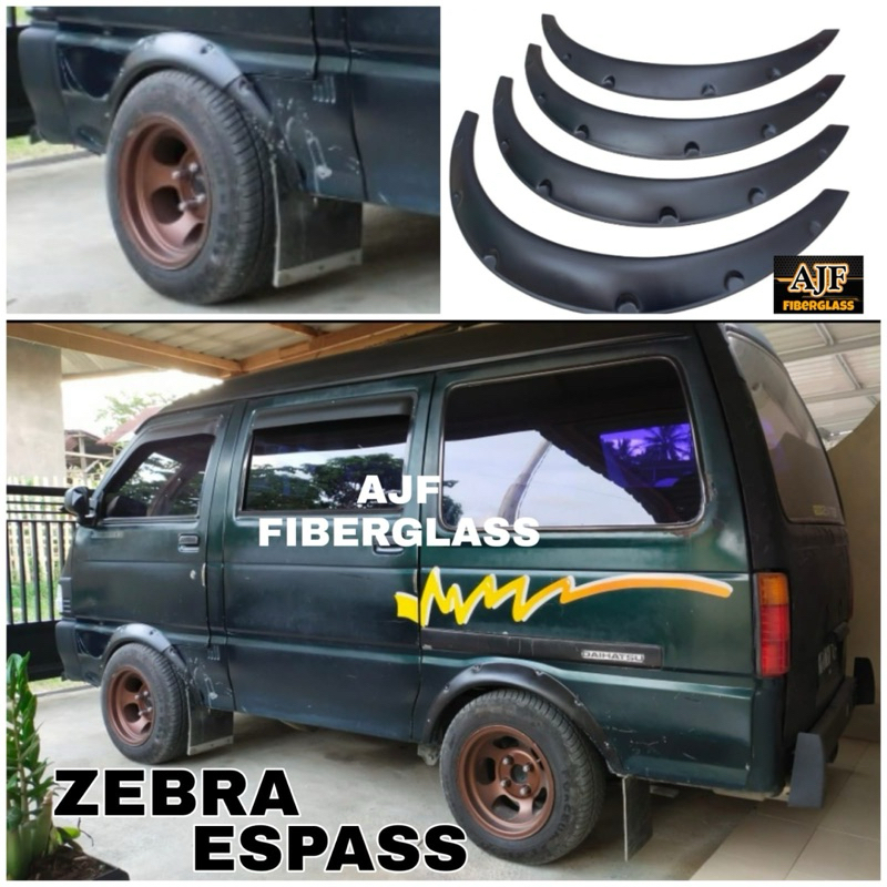 Zebra Car Over Fender 2 ชิ้นและ 4 ชิ้น