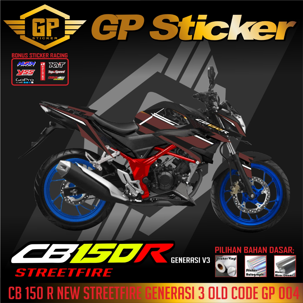 CB150R V3 STRIPING - สติ๊กเกอร์ CB150R ใหม่ - CB150R V3 สติ๊กเกอร์ STRIPING ANTI-FADE ฟรีลามิเนต GP 