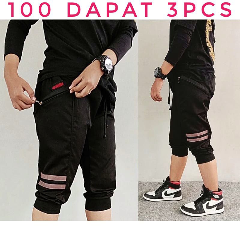 100 THOUSAND GET 3 PCS Jogger Shorts 3/4 Jogger Pants