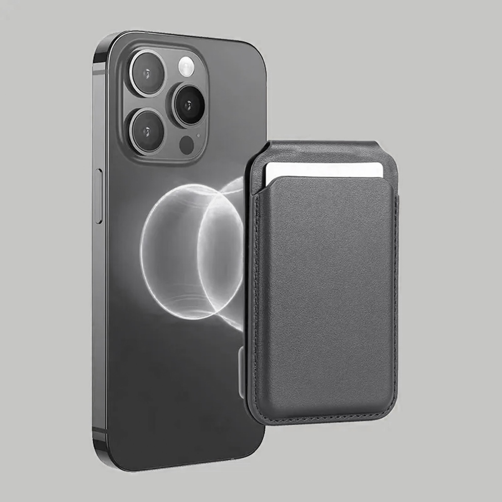 Wallet MagSafe Stand Magnetic Card Holder MagSafe Wallet Leather / Leather Card Holder Wallet With M