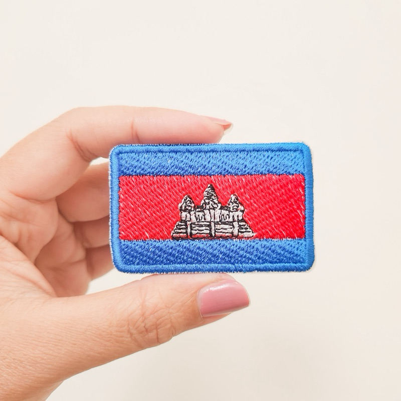 FLAG EMBROIDERED PATCHES / CAMBODIA FLAG EMBROIDERED / COUNTRY FLAG IRON PATCH