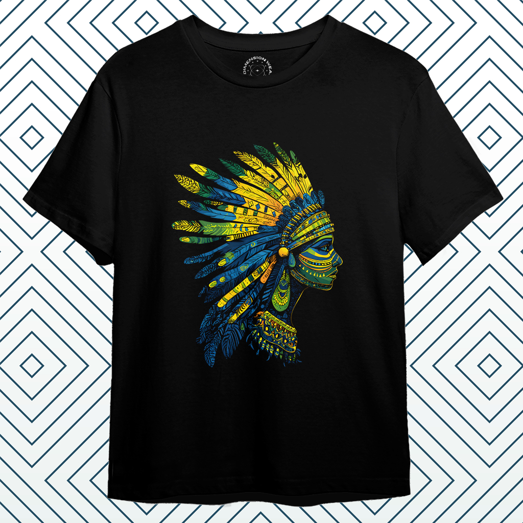 3DimensionWear - เสื้อยืด Distro พรีเมี่ยมดั้งเดิม 3D มาสคอตอินเดียแบบดั้งเดิม - DM0633