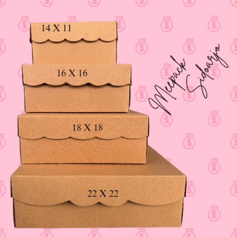 (KRAFT) กล่องเค้ก กล่องข้าว/กล่องเค้ก R3A R6 R8 R9 พิมพ์ R11 Aqua