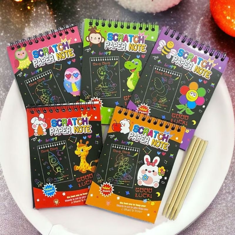 ELSTUFF111 SCRATCH BOOK / SCRATCH NOTE MAGIC COLOR BOOK / ของเล่น EDUCATIONAL
