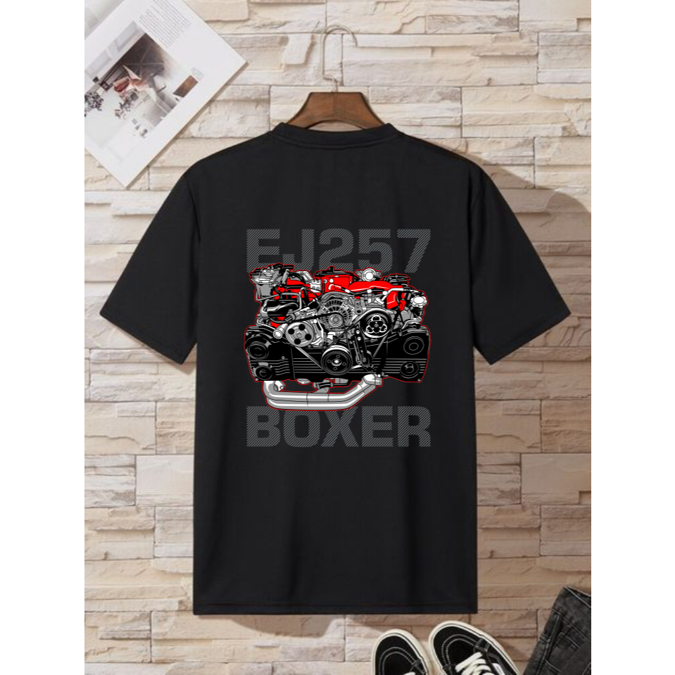 ผู้ชายผู้หญิง Distro เสื้อยืดออกแบบรถ EJ257 Boxer DTF Screen Printing