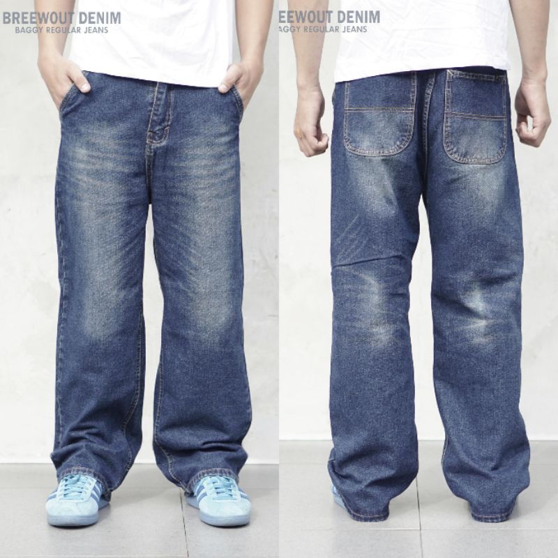 Blue Beggy Regular Jeans - Breewout