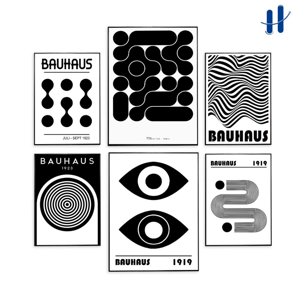 Haydecor Bauhaus ชุดกรอบตกแต่งผนังตกแต่งห้องความงาม Walldecor