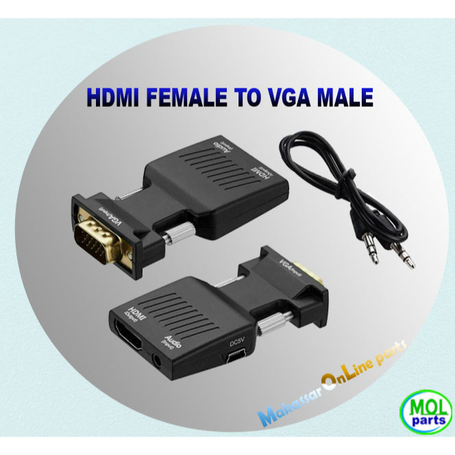 ตัวแปลง HDMI เป็น VGA ตัวแปลง HDMI Female เป็น VGA Male