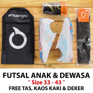 SEPATU FUTSAL ORTUS FORTE JOGOSALA CRUSHER RAMPAGE SIZE 33 SAMPAI 43 FREE TAS, KAOS KAKI & DEKER