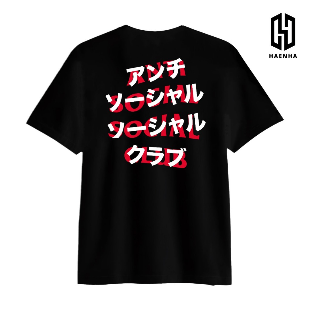 HAENHA เสื้อยืดญี่ปุ่น Anti Social Club Cotton Combed 24S