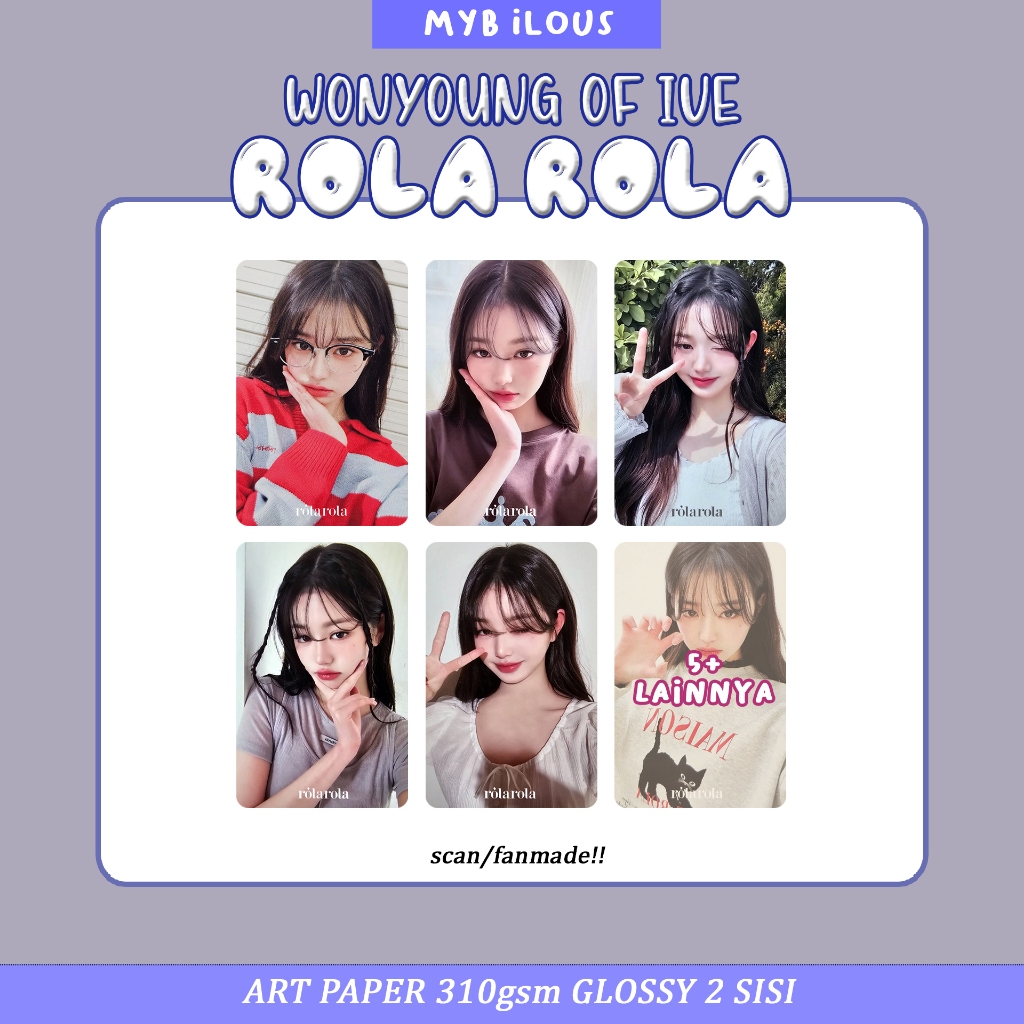 [UNOFFICIAL] IVE WONYOUNG X ROL*ROLA ROUND 2-5 PHOTOCARD FANMADE