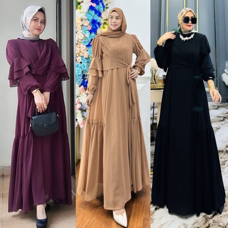 ชุดเดรส Zaraa gamis aisyah kiyomi aldisaa
