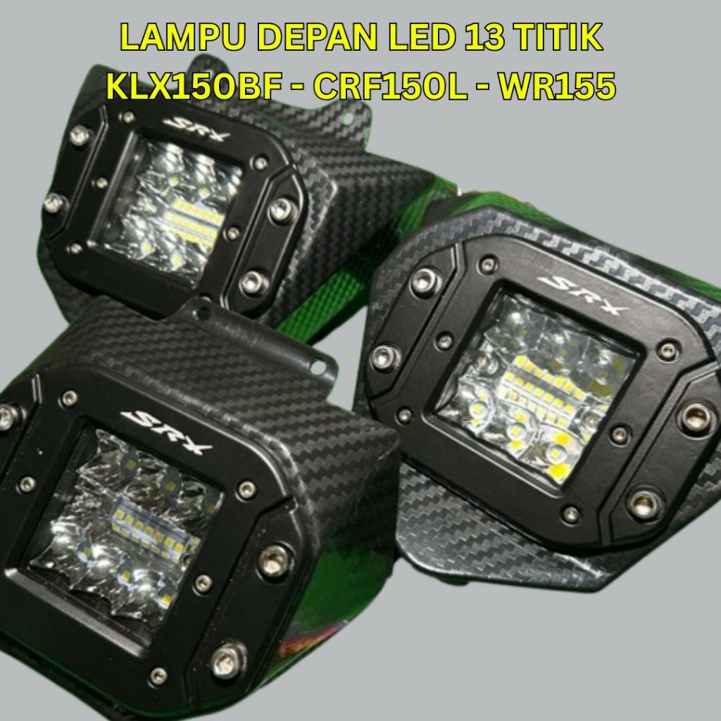13-Point LED ไฟหน้าสะท้อนแสง CRF 150L KLX 150 BF ใหม่ Dtracker150 WR155 คาร์บอน - SRX
