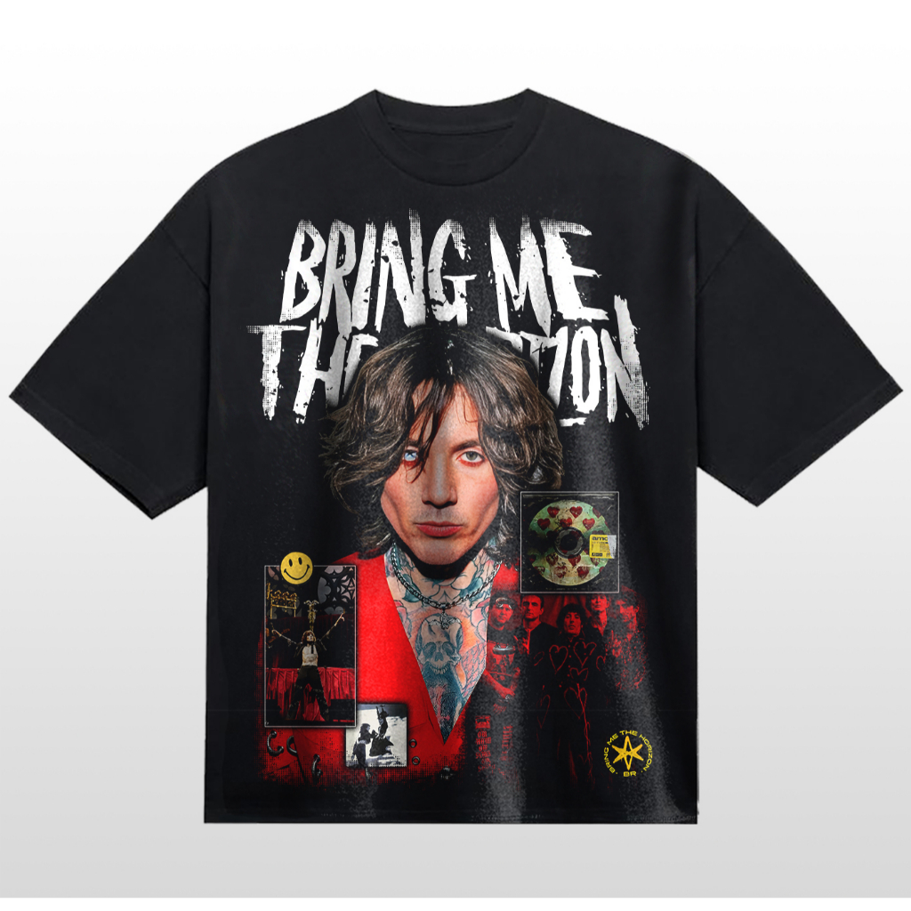 BRING ME THE HORIZON เสื้อยืดวง BMTH เสื้อยืดโอเวอร์ไซส์ - Treasure Merch