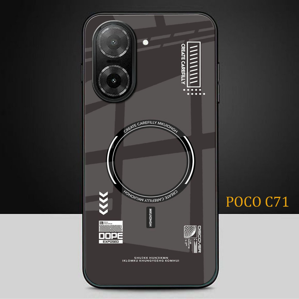 HP Glitter Glass เคสโทรศัพท์สําหรับ POCO C71 - เคสโทรศัพท์ POCO C71 - K14
