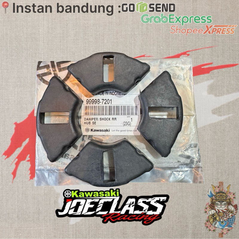 Damper Shockชุดฮับด้านหลังW175 ^ ยางDumper Napgir NapGear Napเกียร์ล้อขอบด้านหลังชุดW 175 S Se Cafe TR Original Kawasaki 100% KGP KMI 99998-7201