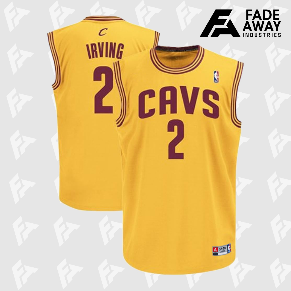 KYRIE IRVING 2 CAVS เสื้อฟุตบอลฟุตบอลสีเหลือง