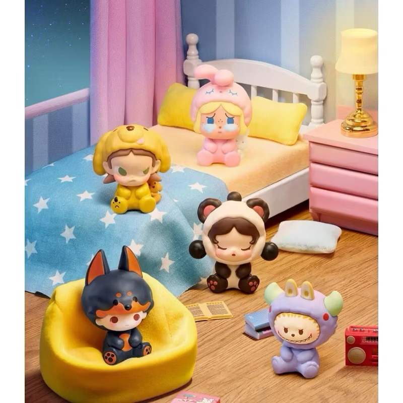 POPBEAN SOLID PAJAMA PARTY CRYBABY SKULLPANDA NYOTA กระเป๋าเครื่องสําอาง