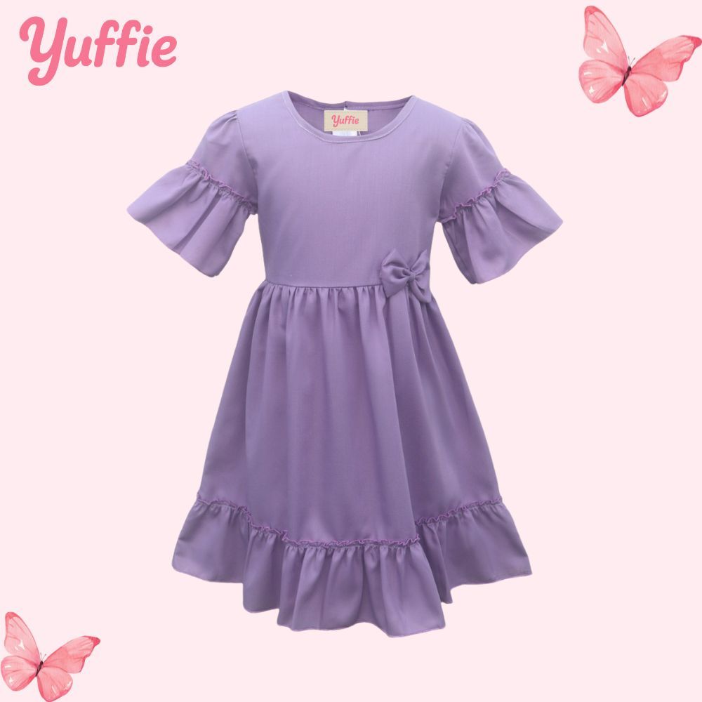 KATUN YUFFIE ชุดเดรสเด็กนัวเนียที่สวยงามอายุ 1-12 ปีผ้าฝ้าย 4260