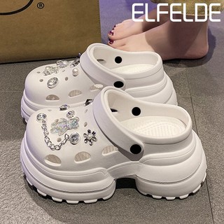 ELFELDE Sandal Kodok Wanita kekinian Sandal Baim Wanita Korea Sandal Jelly Wanita Sandal Fuji Wedges