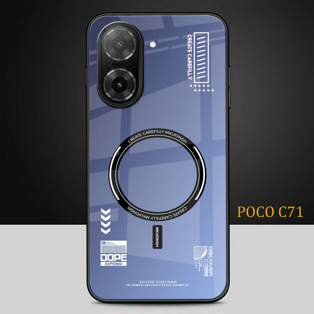 HP Glitter Glass เคสโทรศัพท์สําหรับ POCO C71 - เคสโทรศัพท์ POCO C71 - K124