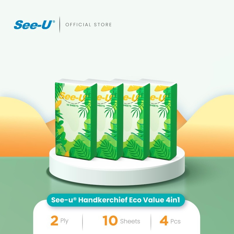 See-U ผ้าเช็ดหน้า Eco Value 4 in 1 (ทิชชู่พกพา)