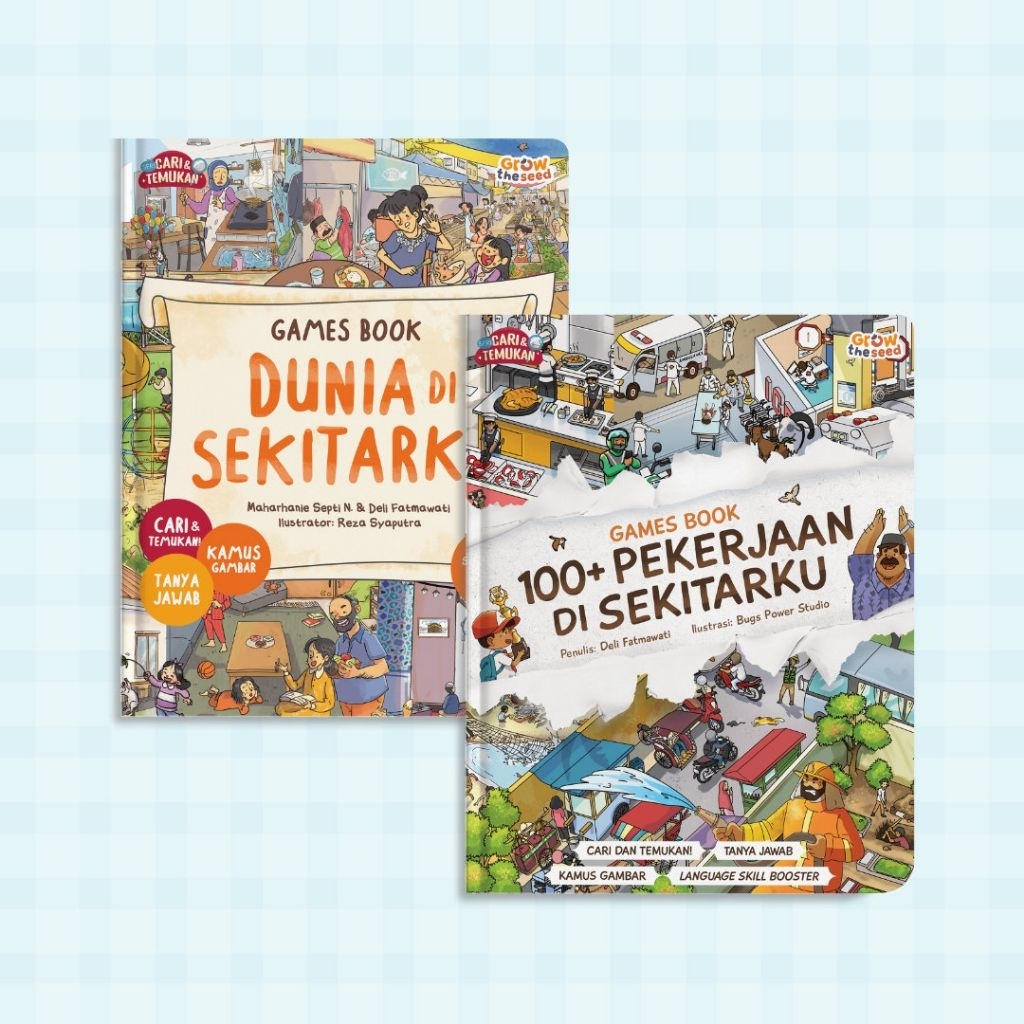 READY Boardbook หนังสือเกม The World Around Me - 100+ Work Around Me Growtheseed Book ค้นหาและค้นหาส